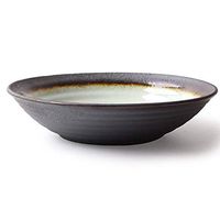 Bowl Japanese Ceramic Folk culture bowl Household Noodle Soup Folk culture bowl Hot Pot Sauce Folk culture bowl Fruit Salad Folk culture bowl Tableware (Color : Black, Size : 15 15 4.5cm) Househol