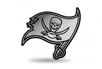 Rico Industries NFL Tampa Bay Buccaneers Chrome Finished Auto Emblem 3D Sticker