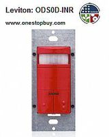 Leviton ODS0D-INR Dual Relay, Photocell, 180 Degree field of view, CEC Title 24 Compliant, NAFTA, Passive Infrared Wallbox Occupancy Sensor, Red