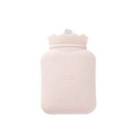 RUKAZA Heating Bottle Environmental Silicone Hot Water Bag with Knit Cover-Great for Pain Relief, Hot & Cold Therapy-Gift for Girls Babys, Christmas, Gift Exchange Pary (Pink, Short)