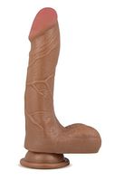 8.5" Realistic Feel Dildo - Cock and Balls Dong - Suction Cup Harness Compatible - Sex Toy for Women - Sex Toy for Adults (Brown)