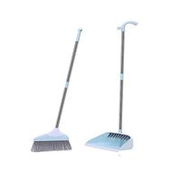 Broom and Dustpan With Long Handle Telescopic Up Extra Long Handle Multi-Function Soft Brush Broom And Dustpan Magic Windproof Broom Set Office Schools Garden Cleaning Tools