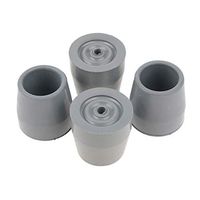 SM SunniMix 4 Pcs Walking Stick Ferrules Rubber Anti-Slid Crutch Rubber Cane Replacement Tips Stability - Gray