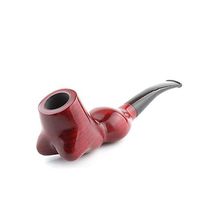 OPIB Red Sandalwood Tobacco Pipe Vintage Hand-Carved Portable Tobacco Pipe Detachable Filte,Glossy