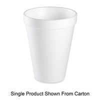 Dart Styrofoam Hot Cups, 12 Ounces, White, 40 Bags of 25 Per Carton