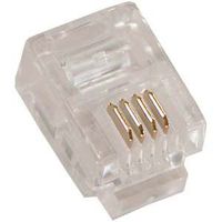 RJ11 (6P4C) Plug for Stranded Round Wire 100pk