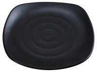 Yanco BP-1111 Black pearl-1 Square Plate, 11" Length, 11" Width, Melamine, Black Color with Matting Finish, Pack of 24