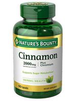 Nature's Bounty High Potency Cinnamon 2000mg Plus Chromium 400mcg, 60-Count (Pack of 6) Bounty -dh