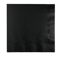 250-Count Touch of Color 3-Ply Paper Dinner Napkins, Black Velvet