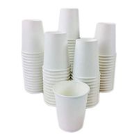 Black Cat Avenue 50 Pack 10oz Disposable Hot White Paper Cups For Hot Drinks Coffee Cocoa Chocolate Latte Cappuccino