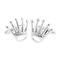 Novelty Silver Crown Cufflinks Shirt Suit Dress Wedding Business Cuff Links Jewerly Trendy Mens Cuffs Accessory Styling Elegant Style Good Popular Unique Cute