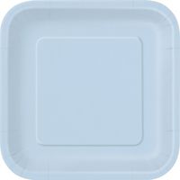 14 Count Square Dinner Plates, 8.75-Inch, Baby Blue