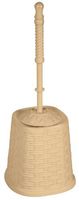 Wicker Free Standing Toilet Brush and Holder Color: Beige