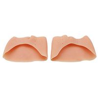 Iumer 1pair SEBS Toe Separator Open Toe Metatarsal Sleeves Closed Forefoot Cushion Foot Cover Caps,Open Skin Color,3.542.48inch