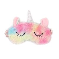 BUYITNOW Cute 3D Unicorn Sleep Mask Plush Sleeping Eye Cover for Women Girls Home Sleeping Traveling