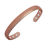 Copper Bracelet for Women and Men 99.9% Pure Copper Bangle 6.5" Adjustable with 8 Magnets Pain Relief from Carpal Tunnel, Tendonitis, RSI and Migraines