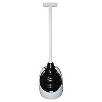 Korky 95-4A Beehive Max Universal Toilet Plunger and Holder - Fits all Old and New Toilets - Powerful Plunge - Easy Grip T-Handle - Made in USA