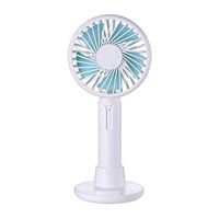Shmei Mini Handheld Fan, Personal Portable Desk Stroller Table Fan Cooling USB Rechargeable Fan for Home Office Hiking Travelling (White)
