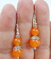 1 pair Natural Handmade Yellow Topaz Gemsbeads Earrings 10mm+8mm