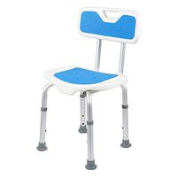 LBSX Folding Bath and Shower Seat with Non-Slip Seat and Backrest，Home Multi-Functional Safety Barrier-Free Aluminum Bathroom Shaving Stool, White