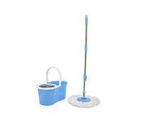 Mop 360 Rotating Wring Replaceable Household Bucket Cleaning Tool Floor Window Smart Spin Home House Rag Napkins in Mowcow,Blue