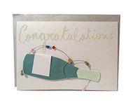 Gift Enclosure Card,"Congratulations" Champagne Bottle, Set of 4 Cards with Envelopes