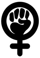 Feminist Girl Power Fist - Sticker Graphic - Auto, Wall, Laptop, Cell, Truck Sticker for Windows, Cars, Trucks