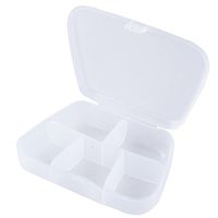 WillowswayW 5 Compartments Pills Tablet Box Medicine Case Jewelry Organizer Box Plastic Container