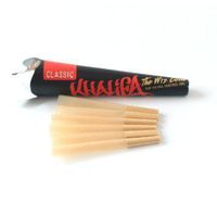 6 Wiz Raw Cones, Wiz Khalifa Raw Natural Unrefined Cones Rolling Paper 1.25 Size, 1 Pack of 6 Cones + Beamer Smoke Limited Edition Sticker