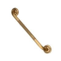 Toilet Rail Textured Toilet Handle Safety Bar, Bathroom Handle Shower Shower Grab Bar Safety Support Armrest Solid Brass (matte Black, Brass) Toilet Safety Rails ( Color : Brass , Size : 50cm )