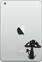 Magic Mushrooms - iPad MINI - Vinyl Decal Sticker - Copyright 2014 - Yadda-Yadda Design Co. (2"w x 2.5"h) (BLACK)