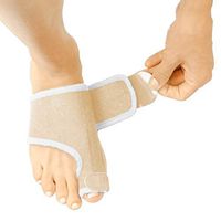 Vive Bunion Brace (Pair) - Big Toe Corrector Straightener with Splint - Hallux Valgus Pad, Joint Pain Relief, Alignment Treatment - Orthopedic Sleeve Foot Wrap Support for Men and Women (Beige)