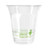 Stalkmarket Planet + 100% Compostable PLA Clear Cold Cup, 12-Ounce, 1000-Count Case