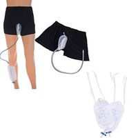 ZJY Urine Bag Reusable Male Urinal Bag Silicone Urine Funnel Pee Holder Collector with Catheter for Old Men Urinals (Size : L)