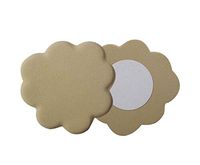 2 Pairs of Beige Flower-Shaped Non-Slip Gel Pad Half Points Forefoot Insole