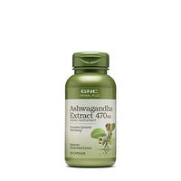 GNC Herbal Plus Ashwagandha Extract 470mg, 100 Capsules, Promotes General Well-Being