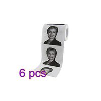 FEDBNET 1/6 Rolls Toilet Paper,Funny Hillary Clinton Toilet Paper,Hillary Clinton Smile Toilet Paper Roll Gag Prank Joke Gift