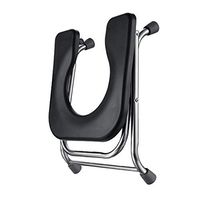 XH Toilet Chair Shower Bath Seat with U-Shaped Cutout, Quick and Easy Tool for Free Assembly, Very Suitable for Travel, Aluminum Alloy Can Bear 330lb