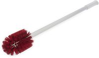 Carlisle 4000705 Sparta Spectrum Multi-Purpose Round Valve and Fitting Brush, Plastic Handle, Red Polyester Bristles, 6" L x 4" Dia. Brush, 30" Overall Length (Case of 6)
