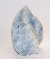 Blue Calcite Quality Crystal Polished Flame Twist Large 4.8"