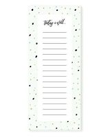 Modern to Do List. Home or Office. Stationery Notepad. 50 Sheets (3.625" x 8.5"). Dotted Mint. Chic Grocery List. Today I Will. Checklist.