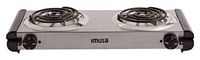 IMUSA USA GAU-80312US Electric Double Burner 1750-Watts, Stainless Steel, Silver