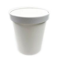 Black Cat Avenue 15 Count White Disposable Paper Quart Ice Cream Containers (32 oz)