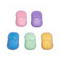 5/10 Soap Paper Box Disposable Hand Washing Soap Saper Towels Carry Toilet Soap Paper for Travel Soap Slice Sheets Paper (5 Boxes) Beige