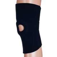 Remedy Neoprene Open Patella Knee Sleeve Support, Small, Black