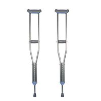 UPANV Universal Aluminum Adjustable Crutches, Axillary Crutch, Bariatric, Heavy-Duty, Height 134-195 cm, Adjustable, Supports 100Kg.Adult, Latex-Free,175to195cm