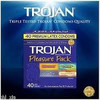 Trojan Condom Pleasure Pack Lubricated, 40 Count (Pack of 2)