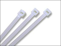 7 inch Standard Cable Ties, 100 WHITE ties per bag by ACT