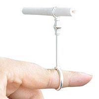 Metal Ring Finger Hand Rack Cigarette Holder Clip Hands Free Smoking Holder for Women/Men Smoker Smoking Accessories Gift (M(17mm), Silver 1)