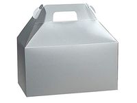 Gloss Color Gable Boxes - Silver Gloss Gable Boxes 8-1/2x4-3/4x5-1/2" - (3 Packs; 6 Boxes Per Pack) - Wraps-SIGB